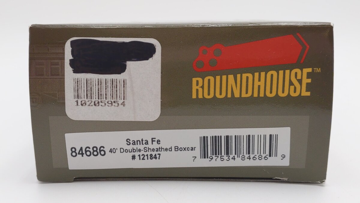 Roundhouse 84686 HO Scale Santa Fe RTR 40' Wood Boxcar #121847