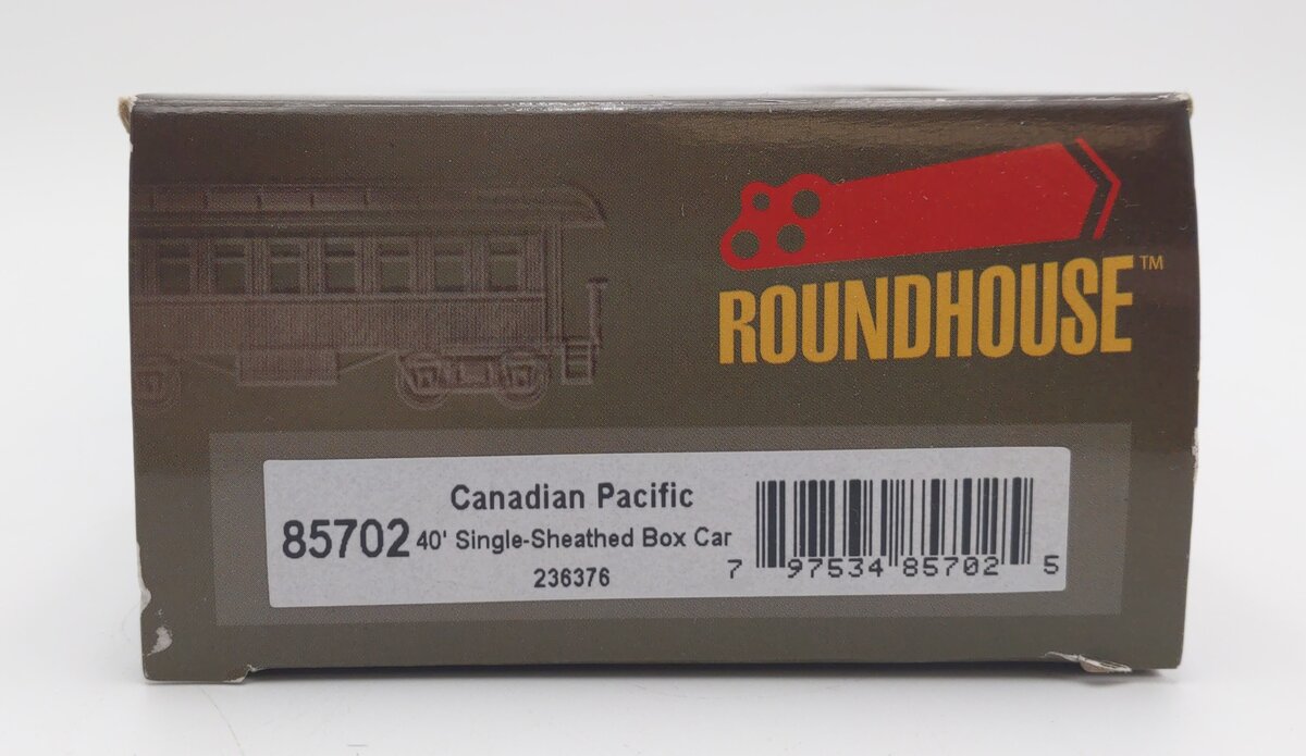 Roundhouse 85702 HO Scale Canadian Pacific RTR 40' Outside Braced Box #236376