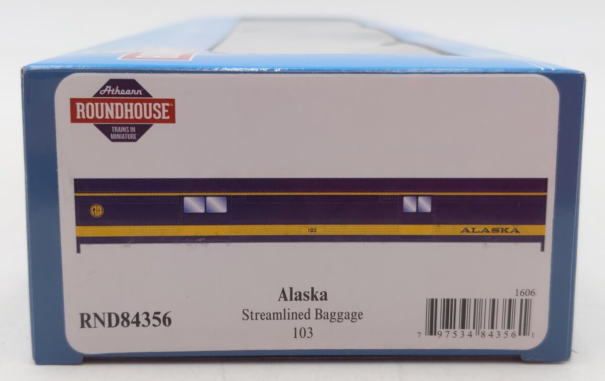 Roundhouse 84356 HO Alaska Streamlined Baggage Car #103