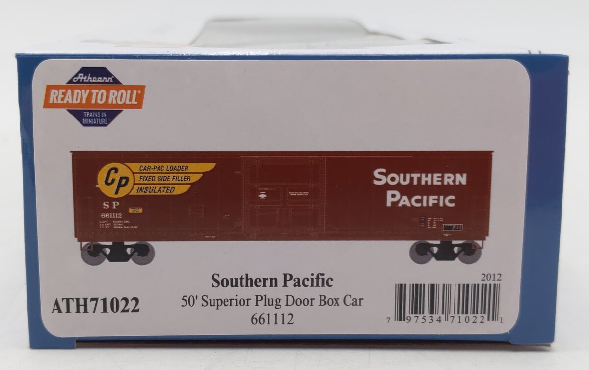 Athearn 71022 HO Southern Pacific 50' Superior Plug Door Boxcar RTR #661112