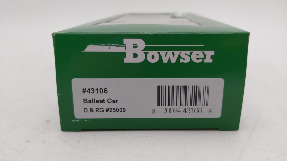 Bowser 43106 HO D&RGW RTR 70-Ton 2-Bay Ballast Hopper #25009