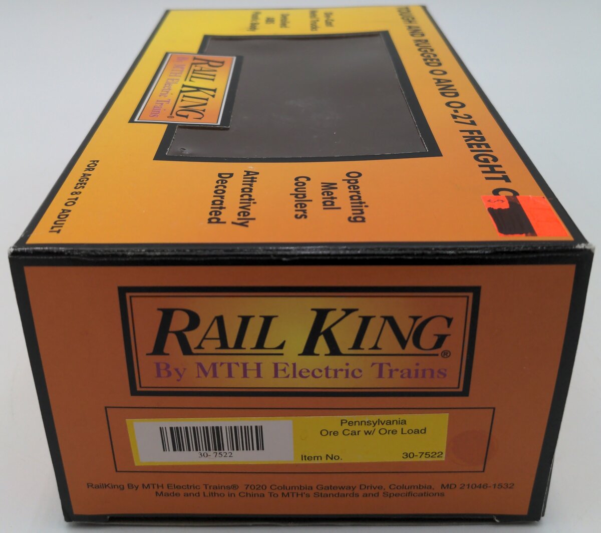 MTH 30-7522 O Pennsylvania RailKing Ore Car #15886 EX/Box
