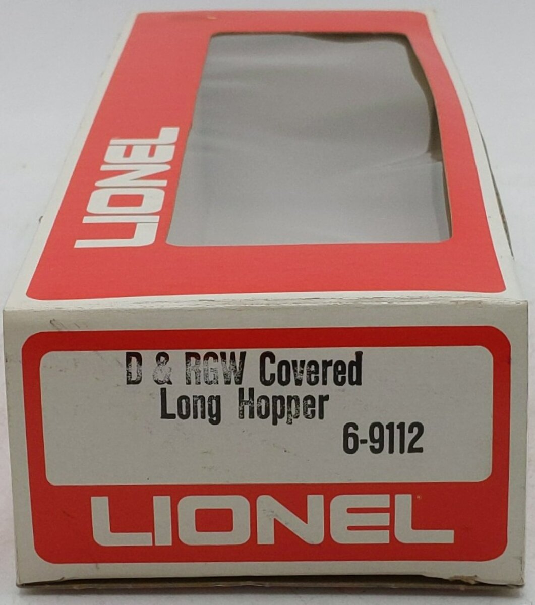 Lionel 6-9112 O Gauge Denver & Rio Grande Western Covered Long Hopper EX/Box