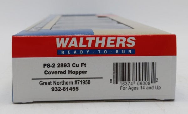 Walthers 932-61455 HO Scale Great Northern PS-2 2893 Cu Ft Covered Hopper #71950
