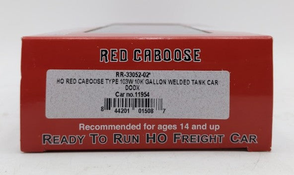 Red Caboose 33052 HO DODX 103W 10K Gallon Welded Tank Car