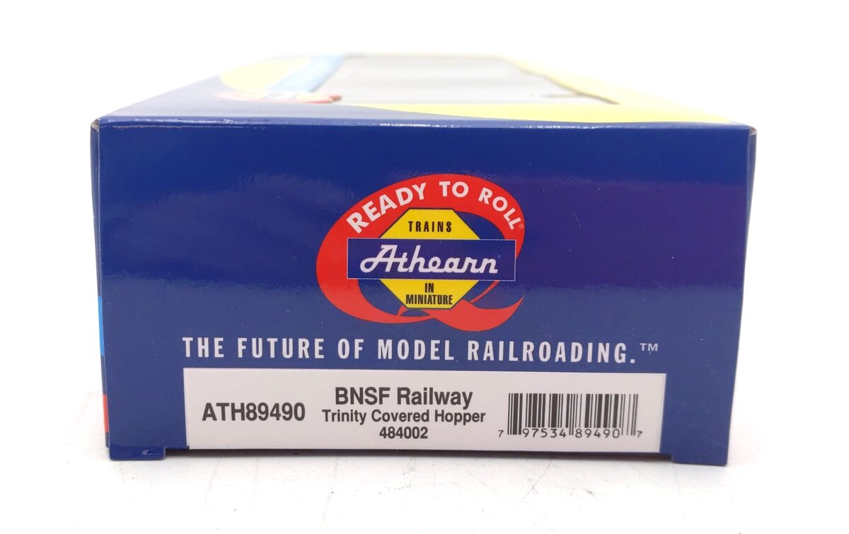 Athearn 89490 HO Scale BNSF Trinity 3-Bay Covered Hopper Car #484002