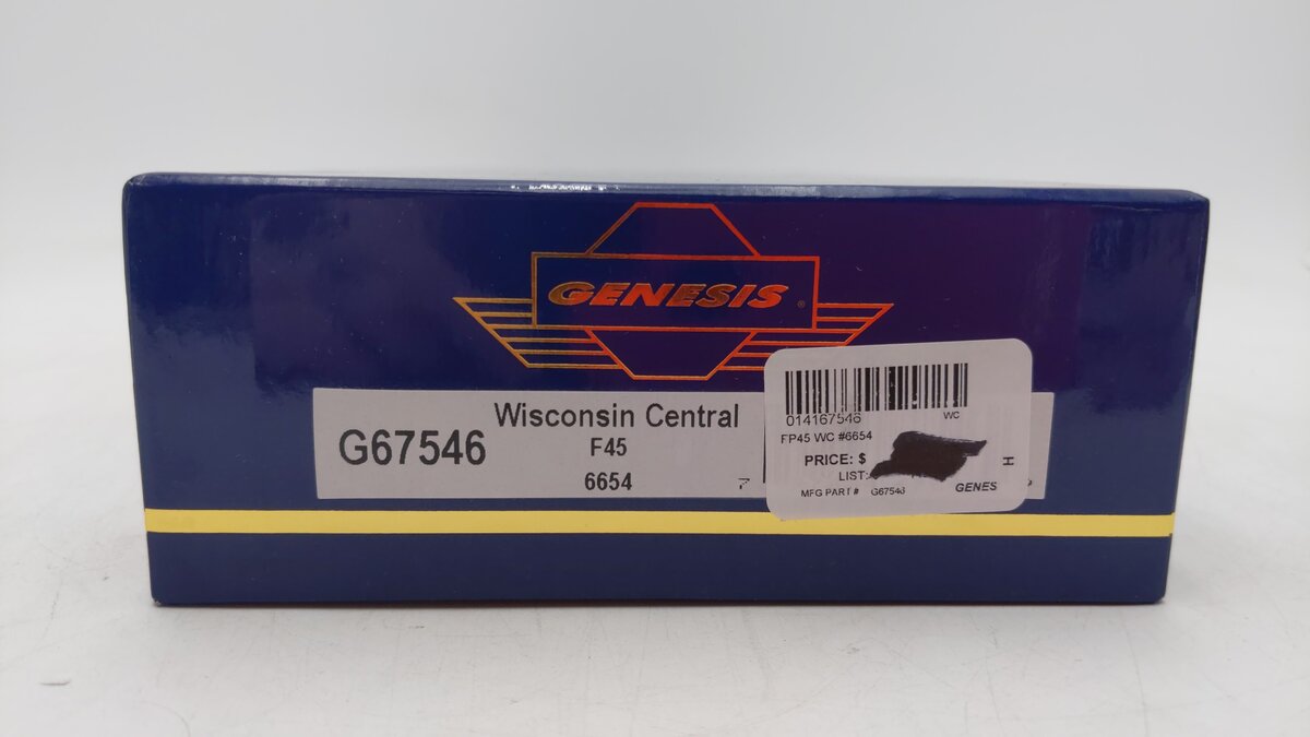 Athearn G67546 HO Wisconsin Central FP45 Diesel Locomotive #6654