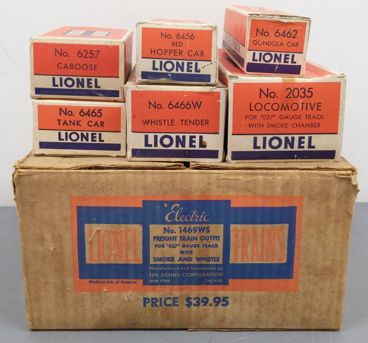Lionel 1469WS Vintage O 2035 Steam Freight Train Set VG/Box
