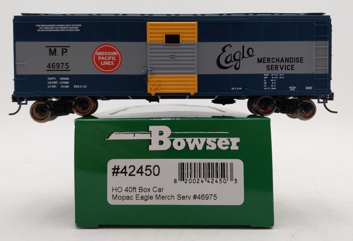 Bowser 42450 HO MoPac Eagle Merchandise Service 40' Boxcar #46975