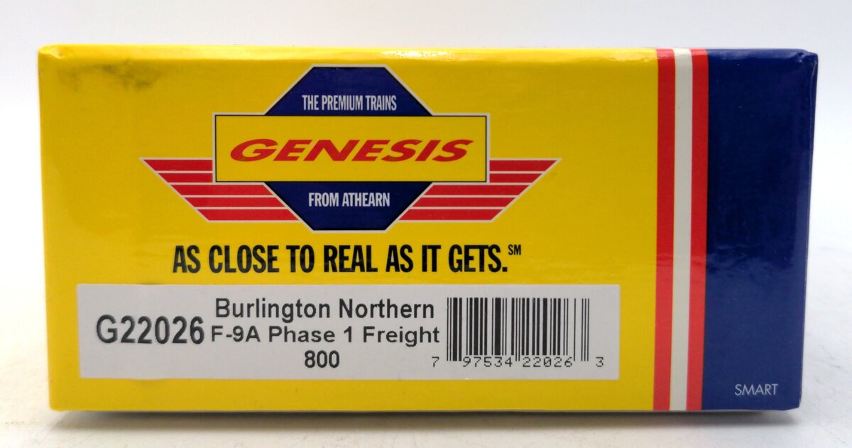 Athearn G22026 HO Burlington Northern F-9A Phase I Freight Diesel Engine #800 LN/Box