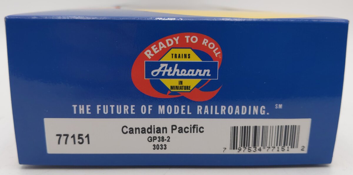 Athearn 77151 HO Scale Canadian Pacific Rail GP38-2 Diesel Locomotive #3033 LN/Box