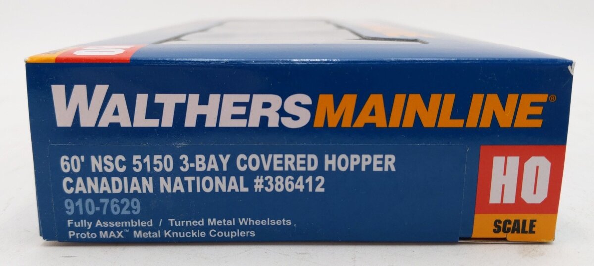 Walthers 910-7629 HO Canadian National 60' NSC 5150 3-Bay Covered Hopper #386412