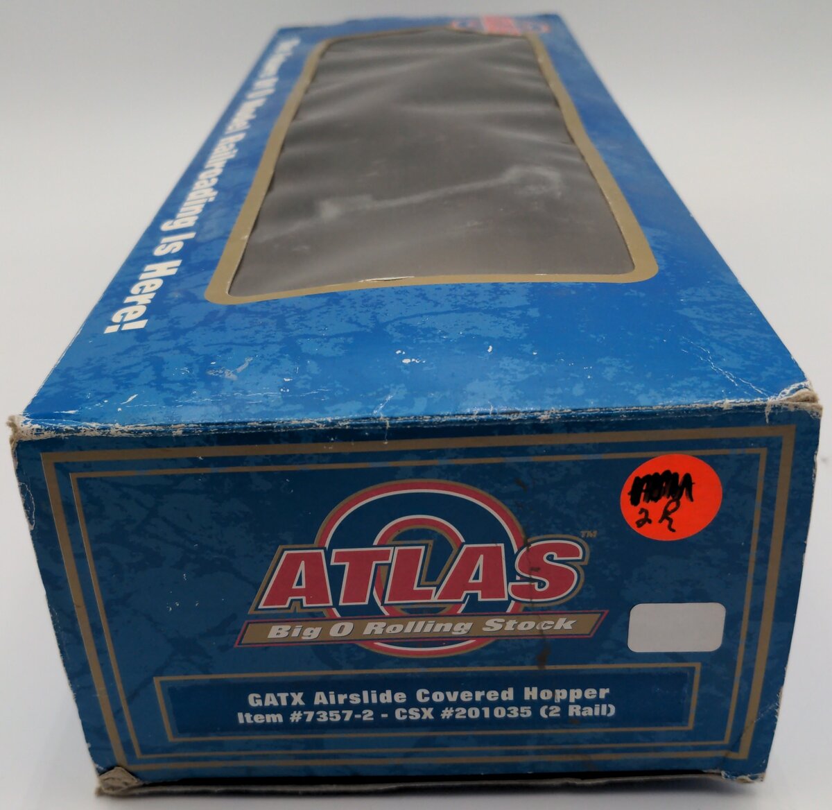 Atlas 7357-2 O CSX Airslide Covered Hopper #201035 (2 Rail) - Custom Weathered/Box