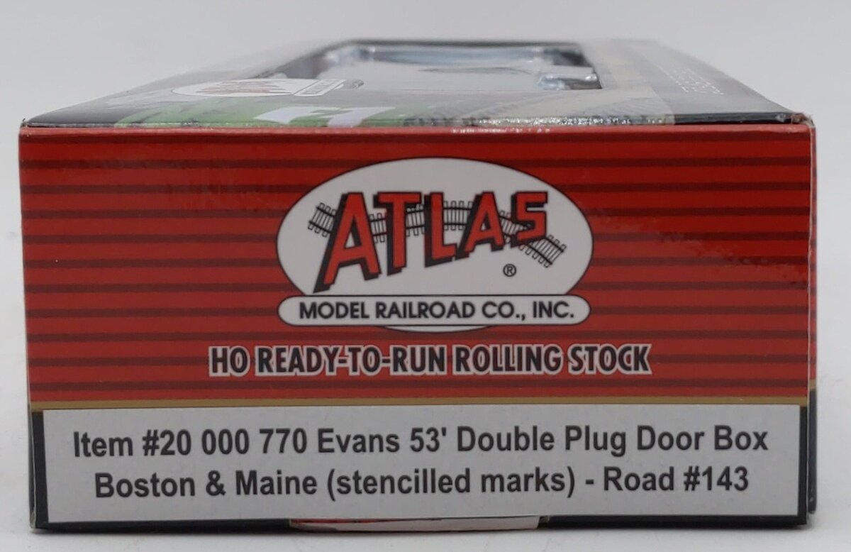 Atlas 20000770 HO B&M 53' Evans Plug Door Boxcar #143