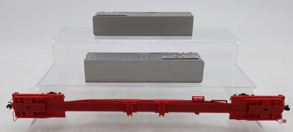 Walthers 932-41057 HO CBQ Flexi-Van Mark IV Flat Car with Trailer EX/Box