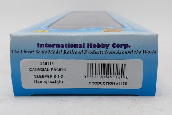 IHC 49116 HO Scale Canadian Pacific "Explorer" Heavy Weight Sleeper Car