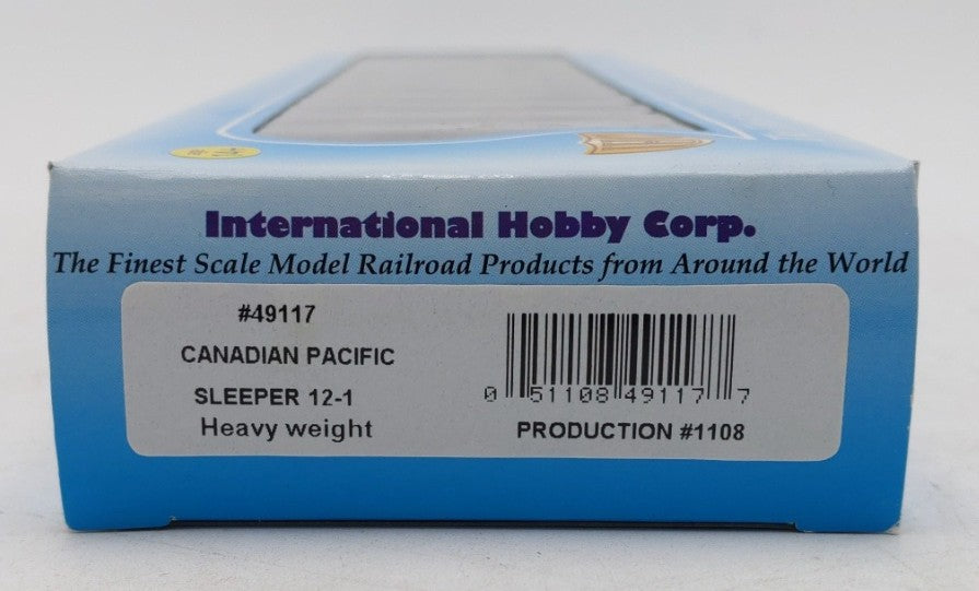 IHC 49117 HO Scale Canadian Pacific "Stockton" Heavy Weight 12-1 Sleeper Car