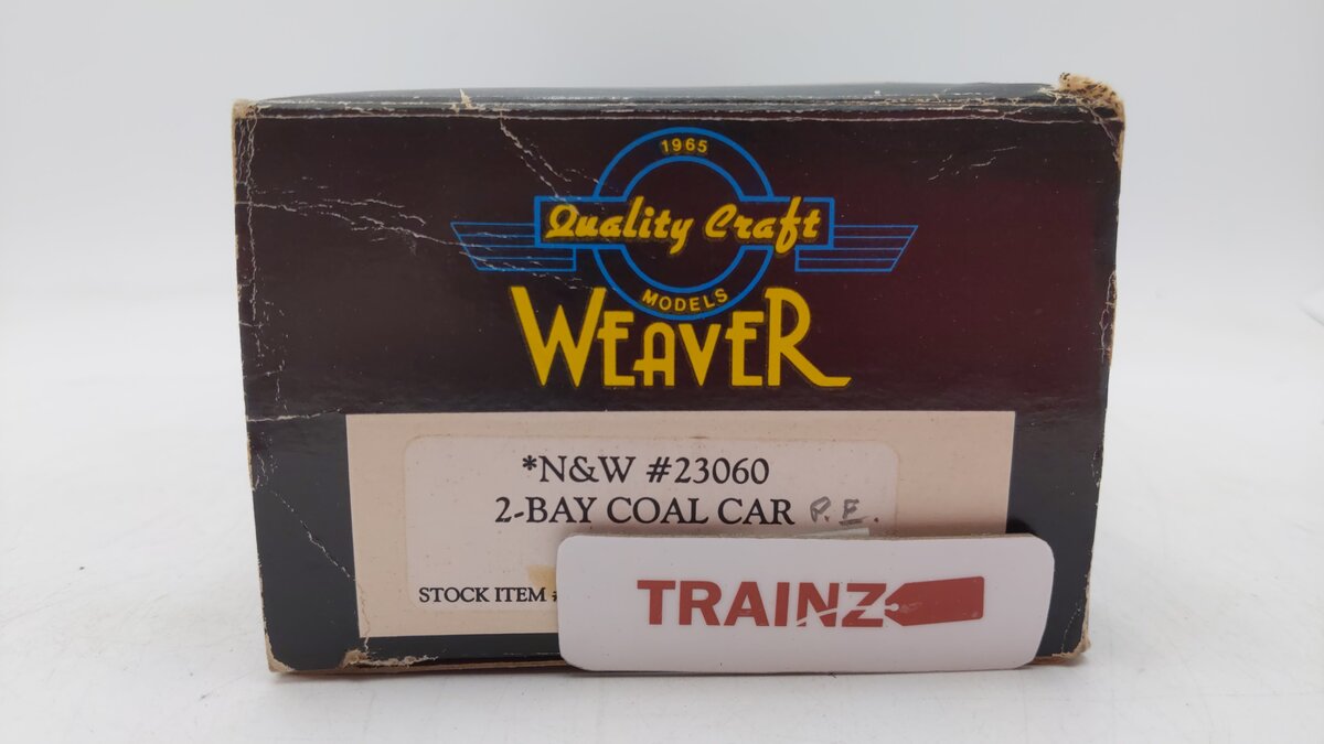 Weaver U1109 O Gauge Norfolk & Western 2-Bay Ribbed Hopper #23060 EX/Box