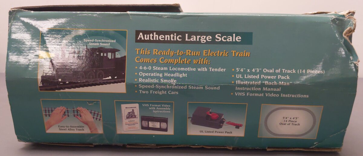 Bachmann 90037 Night Before Christmas G Gauge Steam Starter Train Set EX/Box