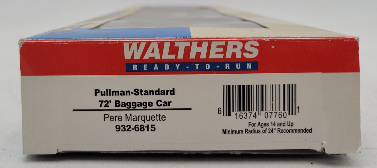 Walthers 932-6815 HO Scale Pere Marquette PS 72' Baggage Car #307 LN/Box