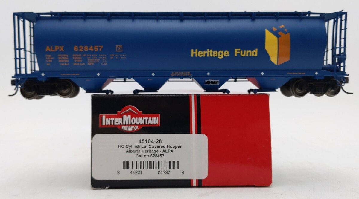 OLD MOUNTAIN 崇行 TO 昌平 InterMountain 45104-28 HO ALPX Cylindrical Covered 4-Bay Hopper