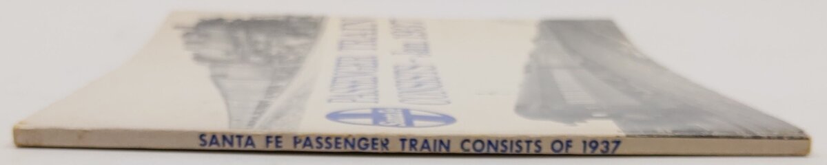Santa Fe Passenger Train Consists - Jan. 1937 Paperback Book VG