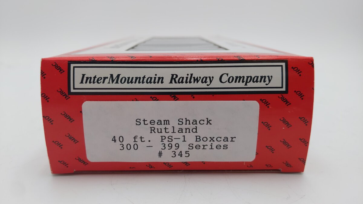 InterMountain 300-399 HO Scale Rutland 40' Box Car #345 EX/Box