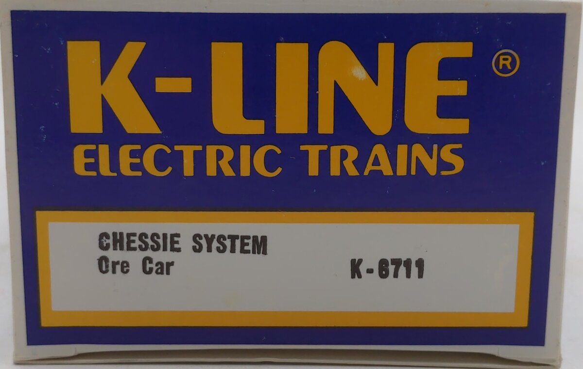 K-Line K6711 O Gauge Chessie System Ore Car with Load VG/Box