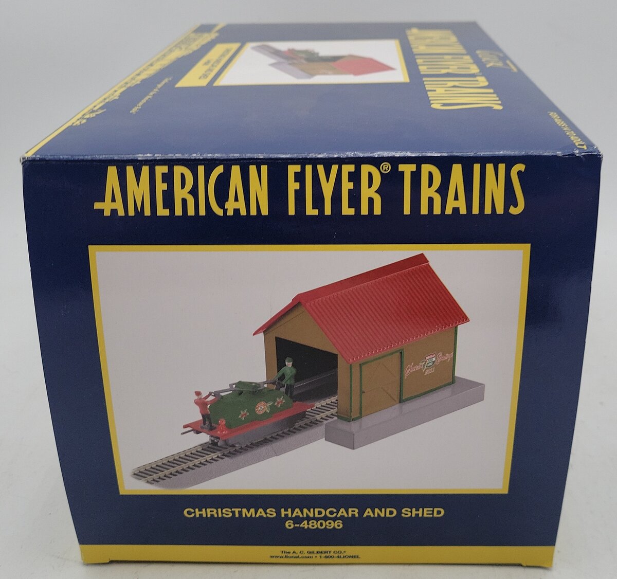 American Flyer 6-48096 S Scale Christmas Handcar w/Shed LN/Box