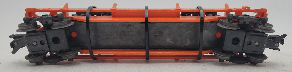 Lionel 6362-55 Vintage O Flat Car w/ 3 Trucks--Serif Letter Version EX