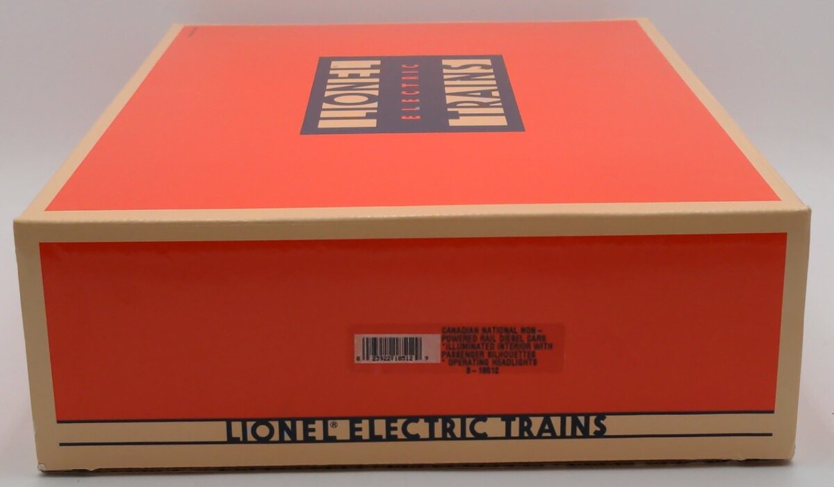 Lionel 6-18512 O Canadian National Non-Powered Budd Car Set EX/Box