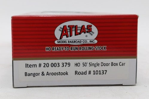 Atlas 20003379 HO Scale Bangor & Aroostook 50' Postwar Single Door Box #10137