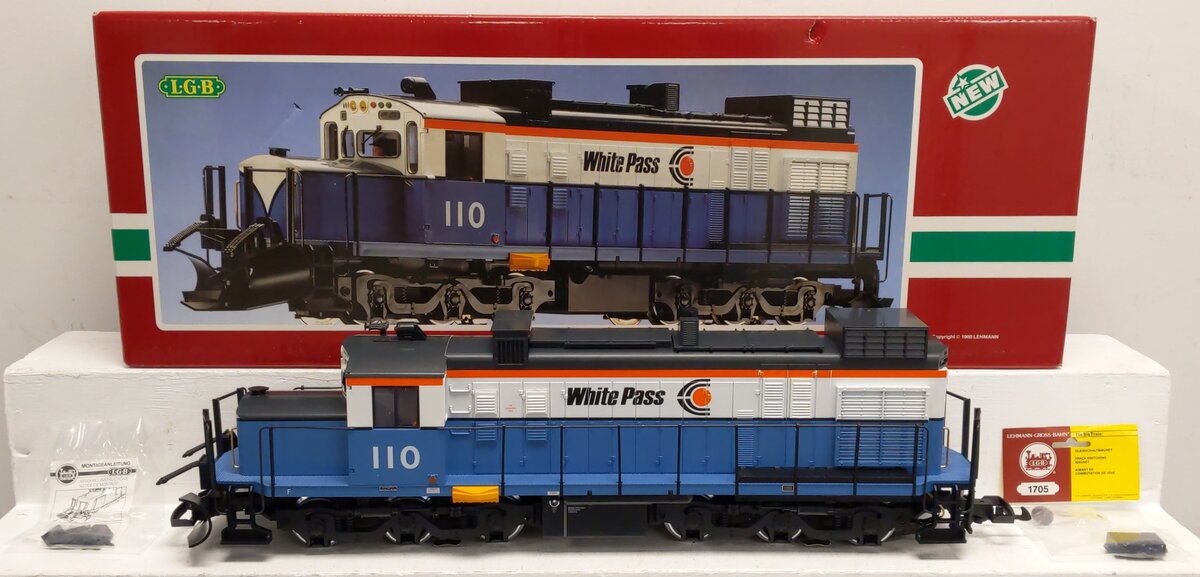 LGB 2055 G Scale White Pass Diesel Engine #110 LN/Box – Trainz