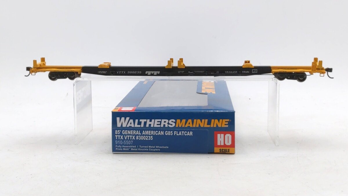 Walthers 910-5507 HO Scale TTX Corporation 85' General American G85 Flat #300235