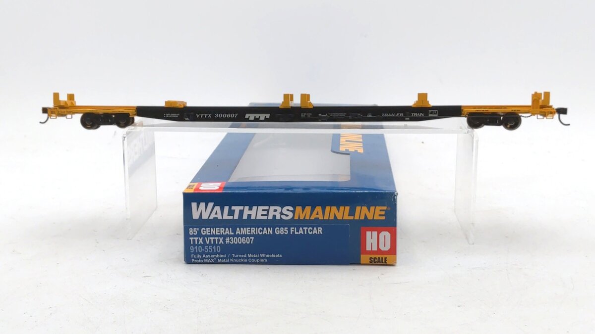 Walthers 910-5510 HO Scale TTX Corporation 85' General American G85 Flat #300607