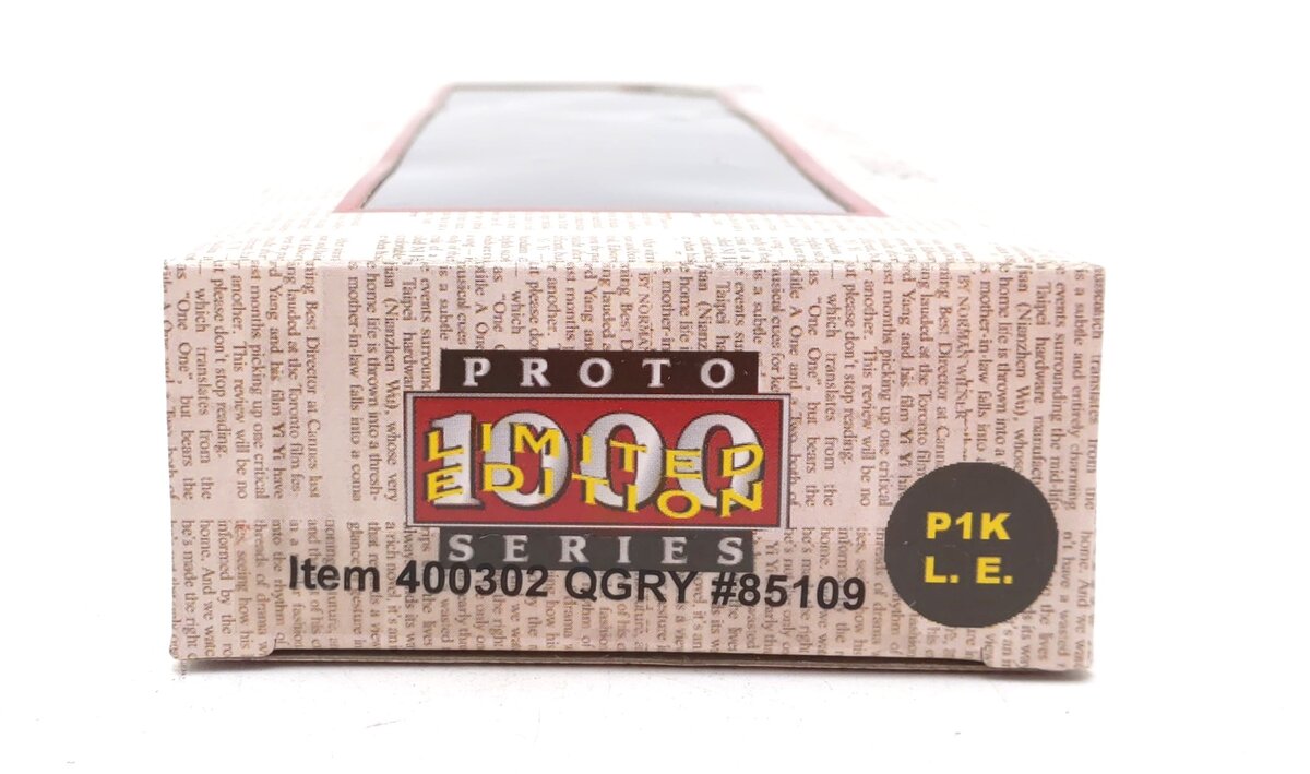 Proto 1000 400302 HO Scale 50' Newsprint Cars QGRY Limited Edition #85109