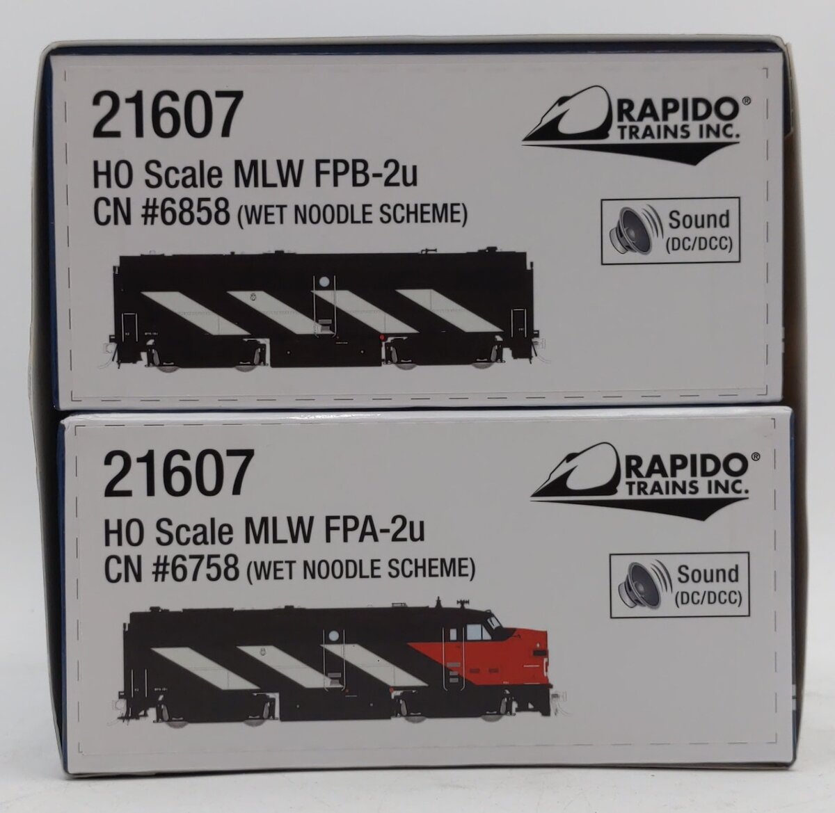 Rapido Trains 21607 HO CN FPA-2u & FPB-2u Diesel Locomotive w/DCC #6758/6858