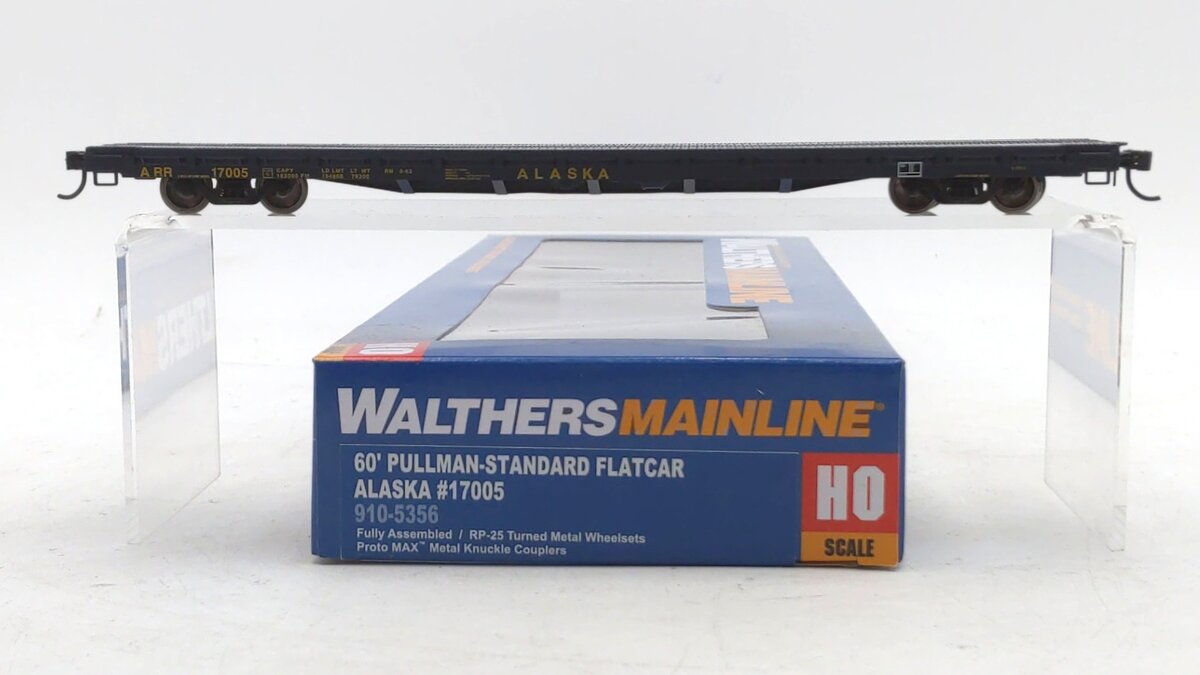 Walthers 910-5356 HO Alaska Railroad RTR 60' Pullman-Standard Flatcar #17005