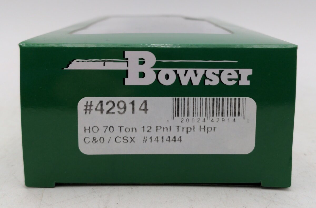 Bowser 42914 HO CSX C&O 70-Ton 12-Panel 3-Bay Hopper Ready to Run #141444