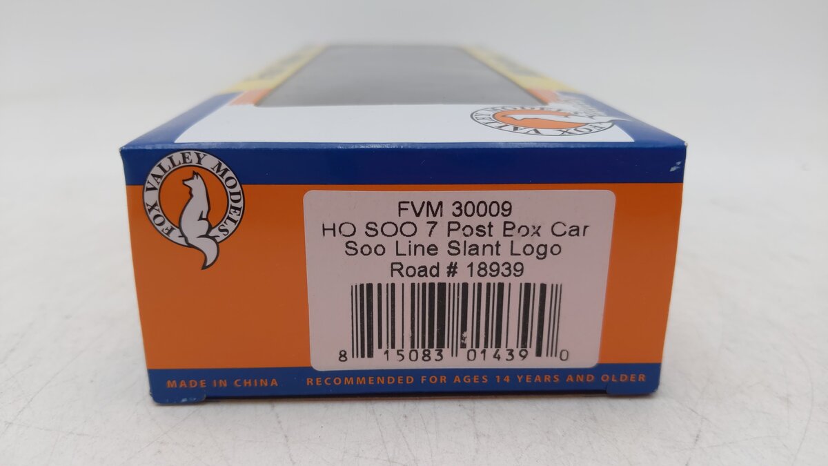 Fox Valley Models 30009 HO SOO Line Boxcar #18939