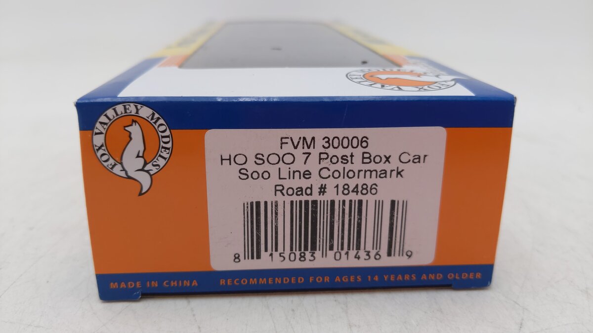 Fox Valley Models 30006 HO SOO Line Boxcar #18486