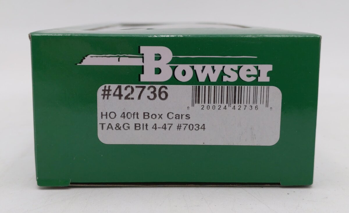Bowser 42736 HO Scale TAG Route 40' Boxcar RTR Bit 4-47 Box Car #7034