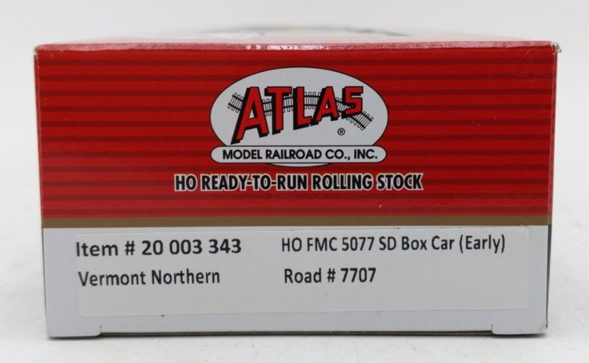 Atlas 20003343 HO Vermont Northern FMC 5077 Single Door Boxcar Early #7707