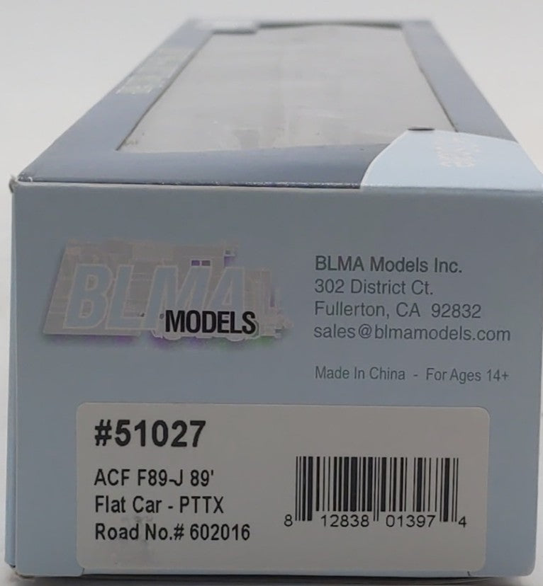 BLMA Models 51027 ACF F89-J FlatCar TTX #602016