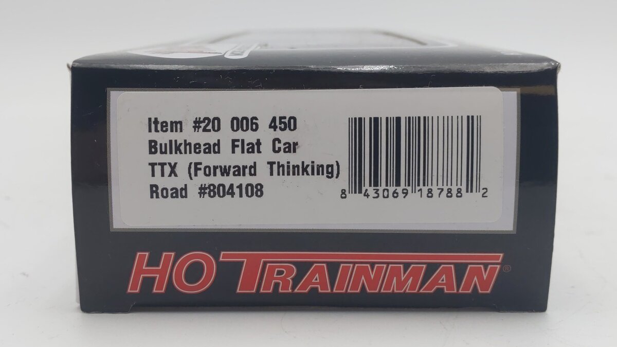 Atlas 20006450 HO TTX Forward Thinking TM 68' Bulkhead Flat Car #804108