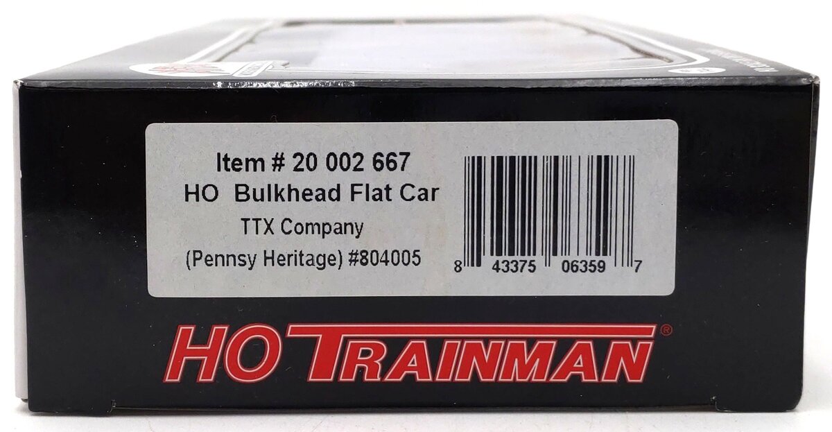 Atlas 20002667 HO Scale TTX Company 62' Bulkhead Flat Car #804005