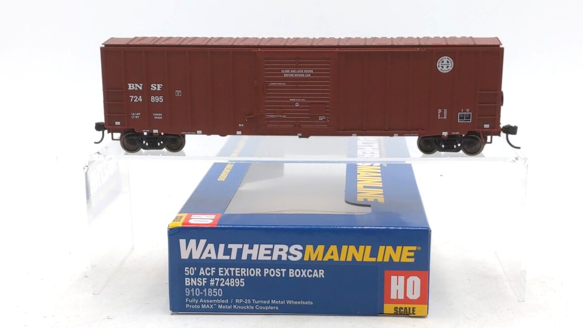 Walthers 910-1850 HO BNSF RTR 50' ACF Exterior Post Boxcar #724895