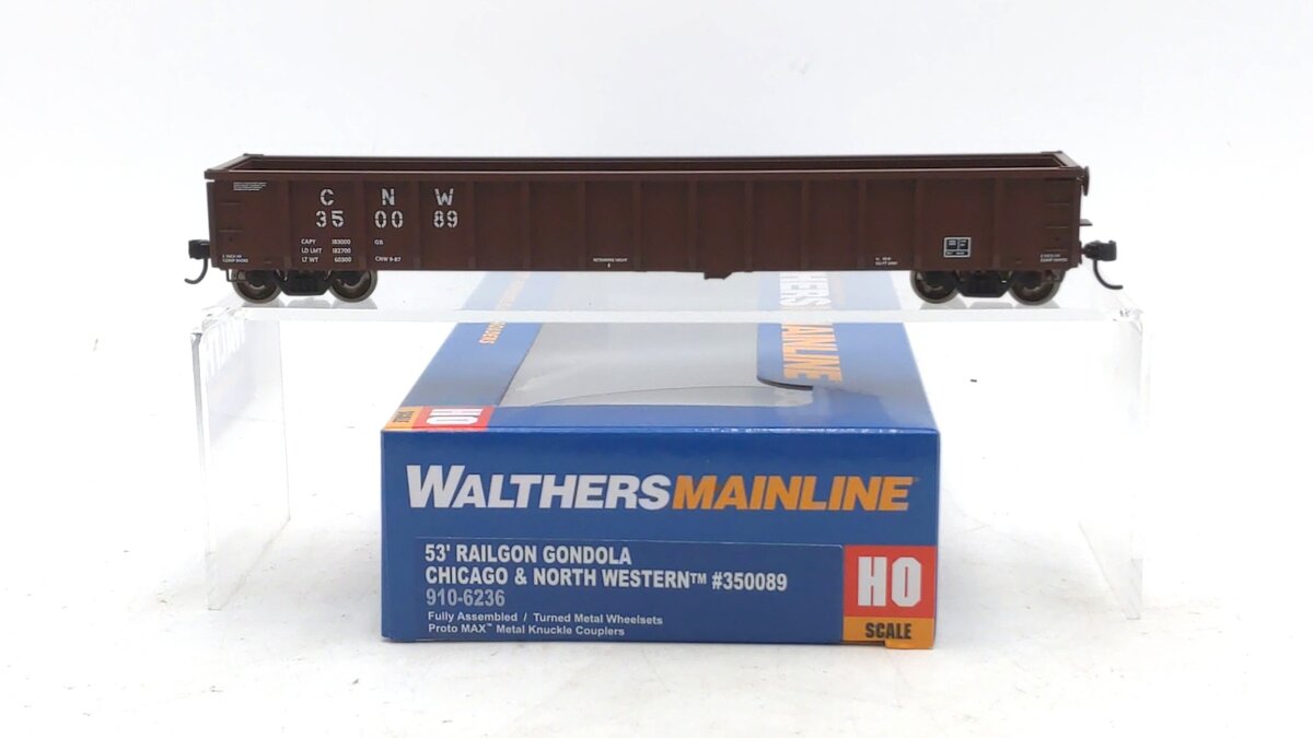 Walthers 910-6236 HO Chicago North Western 53' Railgon Gondola #350089