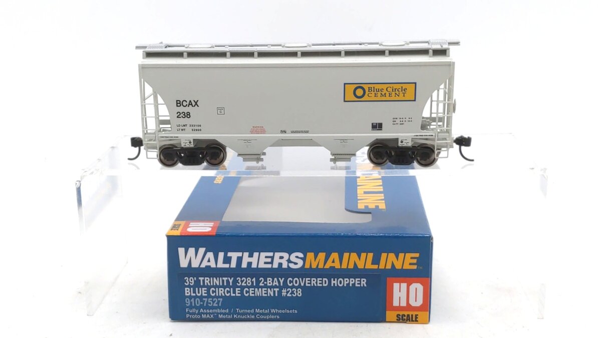 Walthers 910-7527 HO Scale Blue Circle BCAX Trinity 3281 Hopper #238