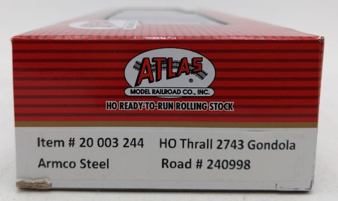 Atlas 20003244 HO Armco Steel Thrall 2743 Covered Gondola #240998